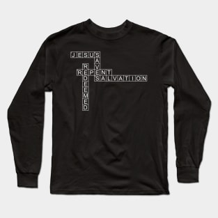 Christian Crossword Puzzle Long Sleeve T-Shirt